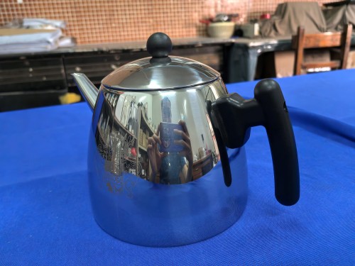 Handmade Indian Aluminum Tea Kettle with Festive Design Perfect for Hotel Tabletop and Kitchenware Accessory