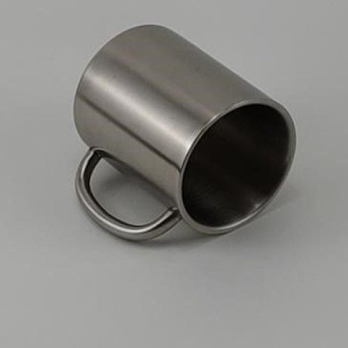 Portable Stainless Steel Insulated Mugs, Double Wall Coffee Cup for Milk and Tea Drinking, with Lid Handle, 220ml Capac