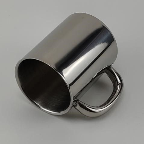 Portable Stainless Steel Insulated Mugs, Double Wall Coffee Cup for Milk and Tea Drinking, with Lid Handle, 220ml Capac
