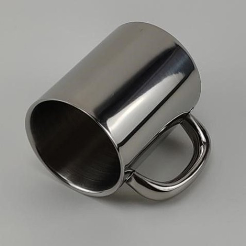 Portable Stainless Steel Insulated Mugs, Double Wall Coffee Cup for Milk and Tea Drinking, with Lid Handle, 220ml Capac